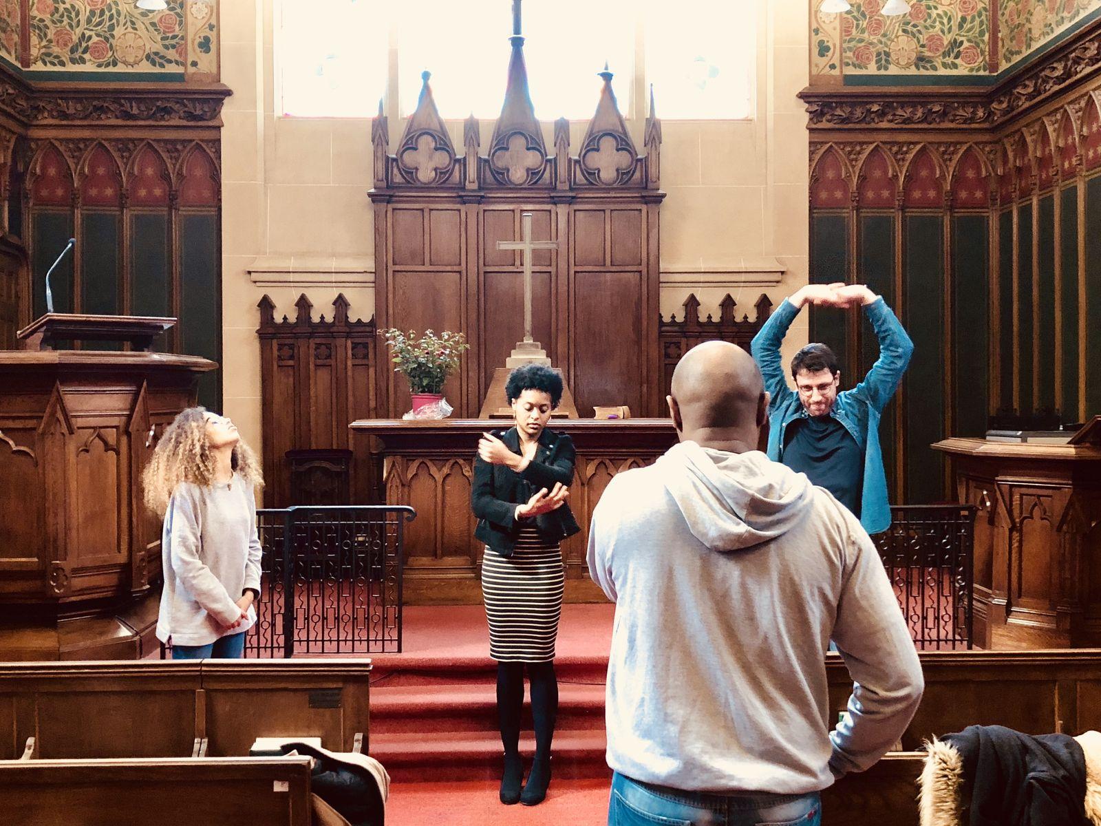 Répétition dans une église